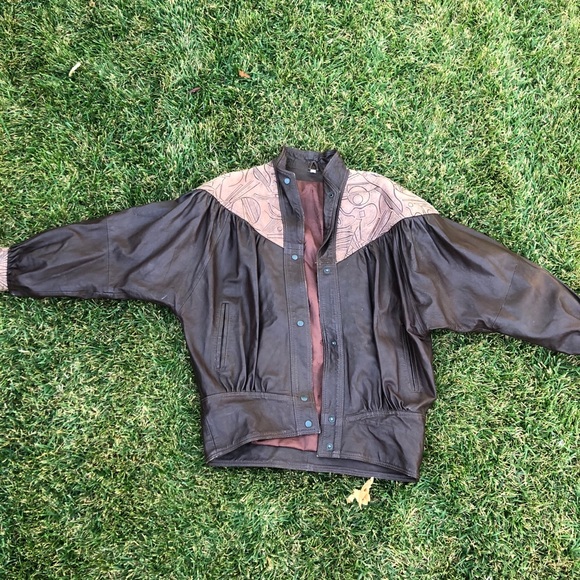 Other - Vintage brown men’s leather jacket .